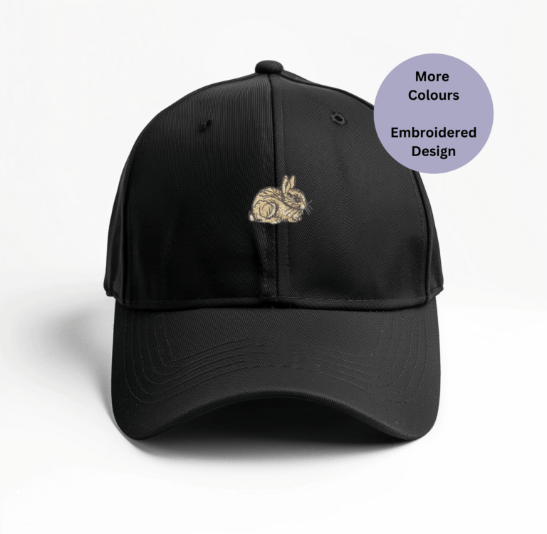 Embroidered rabbit cap, rabbit gift ideas, bunny enthusiast