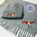 Dachshund scarf and beanie hat set