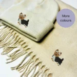 Yorkshire Terrier scarf and beanie hat
