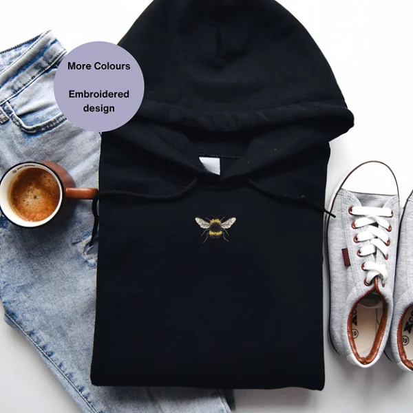 Bumble Bee embroidered hoodie