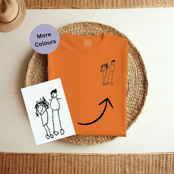 Personalised Kid's Drawing Embroidered T-Shirts