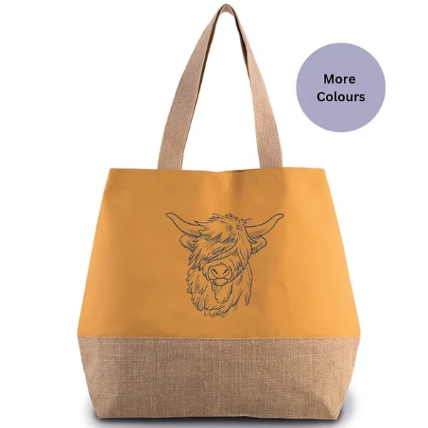 Highland Cow Sketch tote bag bag