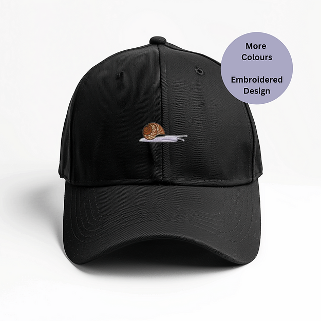 Snail Baseball Cap, Embroidered Cap, Snail Enthusiast Gift, Unisex Baseball Cap, Stylish Caps, Animal Embroidery, Nature-Inspired Accessories, Unique Gifts for Snail Lovers, Snail-Themed Hat, Fun Fact Cap, Casual Headwear, Snail Appreciation, Quirky Accessories, Outdoor Cap, Everyday Cap