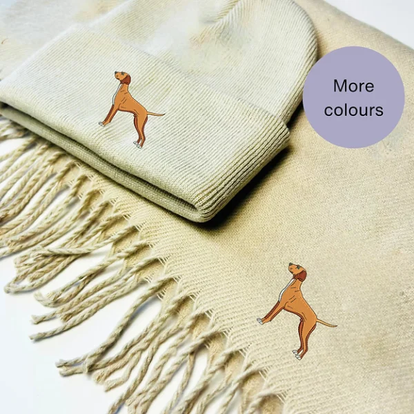 Vizsla Dog Scarf and Beanie Hat