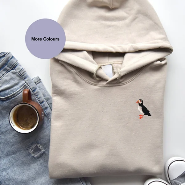 Puffin Embroidered Hoodi