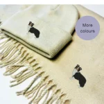 Border Collie Winter Scarf and Beanie Hat