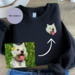 Custom pet embroidery on cream sweatshirt – Thread & Needles Co