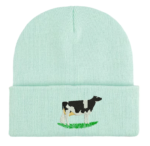Cow Embroidered Beanie, Cow Embroidered Beanie in soft-touch acrylic, perfect for cow lovers and winter warmth