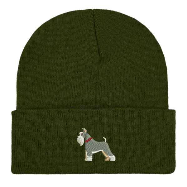 Miniature Schnauzer Embroidered Beanie Hat