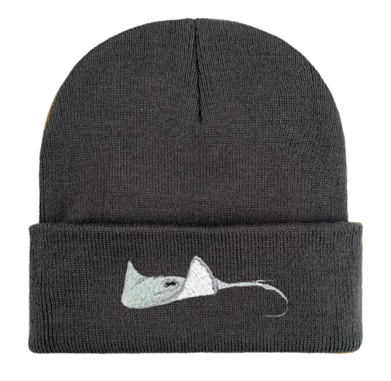 Stingray Embroidered  Beanie Hat
