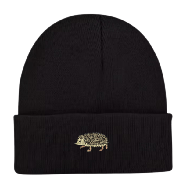 Hedgehog Embroidered Beanie Hat