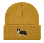 Border Collie Embroidered Beanie Hat