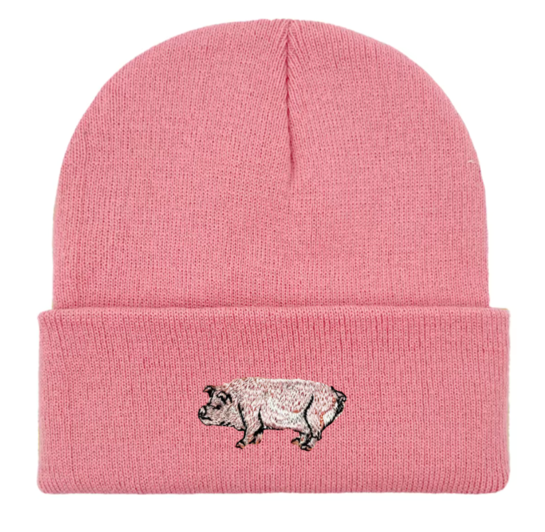 Pig Embroidered Beanie hat,