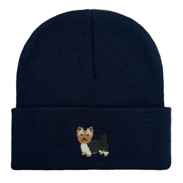Yorkshire Terrier Embroidered Beanie Ha