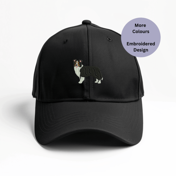 Border Collie Cap, embroidered border collie cap