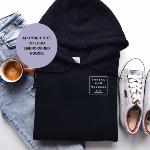 Custom Hoodies, Personalised Hoodies, Embroidered Hoodies, Custom Logo Hoodies, Bespoke Clothing, Personalised Gift Ideas, Father's Day Gift, Mother's Day Gift, Birthday Gift Idea, Christmas Gift Idea, Custom Text Hoodie, Left Chest Embroidery, Centre Chest Embroidery, Customised Apparel, Company Logo Hoodie, Unique Gift Idea, Custom Clothing for Men, Custom Clothing for Women, Embroidered Gifts, Personalised Workwear.