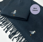 Seagull Scarf and Beanie hat , Seagull Lover Gift, Embroidered Seagull Hat, Bird Lover Scarf and Beanie, Cozy Bird-Themed Accessories, Cute Seagull Apparel, Unisex Bird Hat and Scarf, Winter Nature Lover Outfit, Warm Seagull Enthusiast Wear, Stylish Bird-Themed Gift, Practical Wildlife Accessories