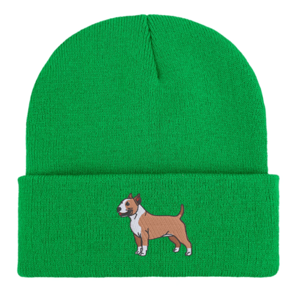 Staffordshire Terrier Dog Embroidered Beanie Hat – Cozy & Stylish for Dog Lovers!