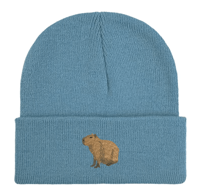 Capybara Beanie, Embroidered Beanie, Animal Lover Gift, Capybara Embroidery, Nature-Inspired Hat, Unique Winter Hat, Cozy Beanie, Capybara Design Hat, Custom Embroidered Beanie, Stylish Winter Hat, Capybara Lover Gift, Warm Winter Accessory, Handmade Beanie Hat, Thoughtful Gift Idea, Woodland Animal Hat, Animal Embroidered Hat, Unisex Winter Hat, Handmade Accessories, One-of-a-Kind Hat, Nature Lover Gift.
