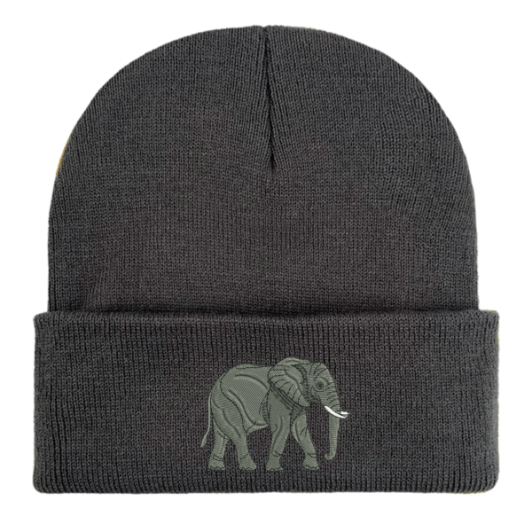 Elephant Beanie, Embroidered Beanie, Wildlife Lover Gift, Elephant Embroidery, Animal-Inspired Hat, Cozy Winter Hat, Unique Winter Accessory, Unisex Beanie, Nature-Inspired Beanie, Elephant Design Hat, Custom Embroidered Beanie, Stylish Winter Hat, Thoughtful Gift Idea, Animal Lover Accessory, Warm Winter Hat, Handmade Beanie, One-of-a-Kind Accessory, Winter Fashion Hat, Wildlife Enthusiast Gift, Elephant Lover Gift.