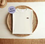 Hedgehog Embroidered T-Shirt – Soft, 100% organic cotton unisex tee featuring a small, embroidered hedgehog on the left chest. Perfect for nature and wildlife lovers