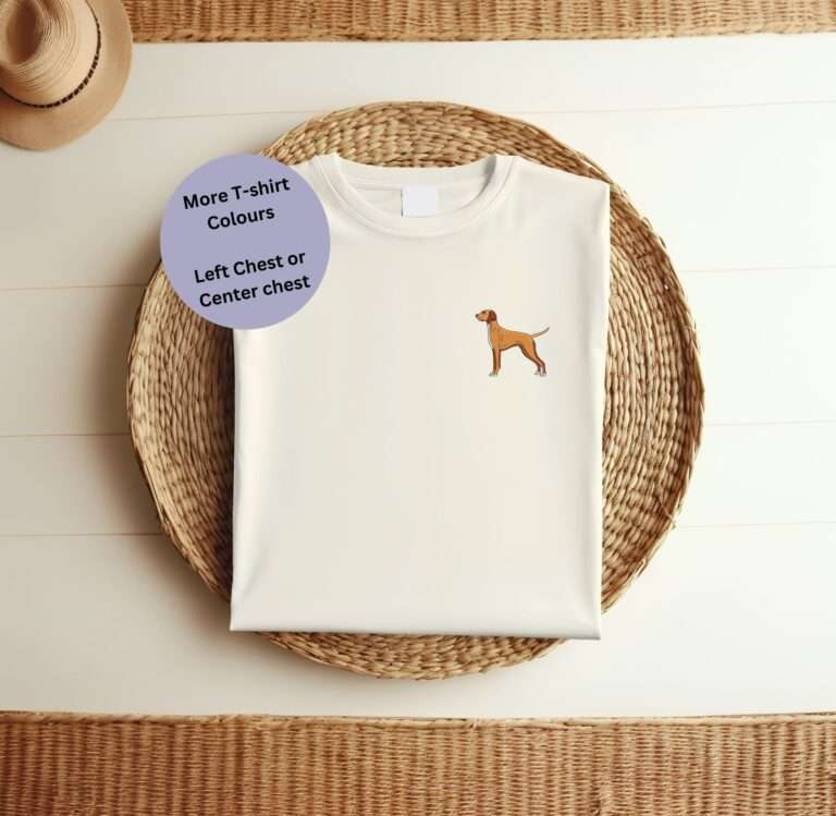 Vizsla Dog Embroidered T-shirt