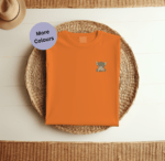 Scottish Highland Cow T-shirt, embroidered farm animal shirt, organic cotton cow tee, eco-friendly animal apparel, unisex embroidered T-shirt, sustainable fashion, animal lover clothing, farm animal gift, nature-inspired T-shirt, embroidered Highland Cow shirt, rustic animal design tee