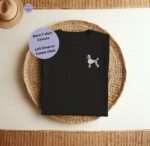 Embroidered poodle T-shirt, Poddle gift