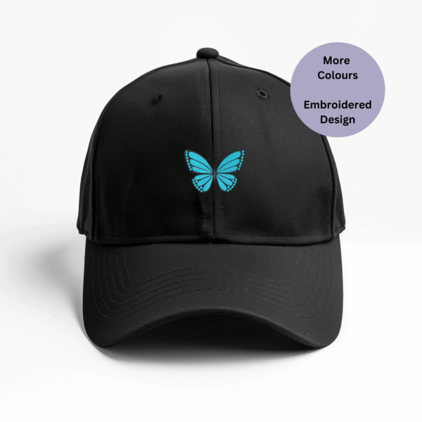 Butterfly Baseball Cap, Embroidered Cap, Nature-Inspired Hat, Unisex Cap, Stylish Everyday Hat, Butterfly Lover Gift, Adjustable Fit Hat, Lightweight Cap, Trendy Headwear, Outdoor Adventure Cap, Unique Butterfly Design, Breathable Cap, One Size Cap, Fashionable Accessories, Nature Enthusiast Gift