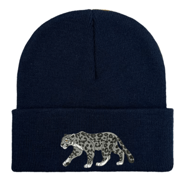 Snow Leopard Embroidered Beanie Hat – A Must-Have for Wildlife Lovers Stay cozy and stylish this winter with our Snow Leopard Embroidered Beanie Hat! Featuring a stunning and detailed snow leopard embroidery, this unisex beanie is the perfect accessory for wildlife enthusiasts. With 14 vibrant colour options, you can easily find the perfect match to complement any outfit. Crafted from 100% soft-touch acrylic, this hat offers warmth, comfort, and durability, making it a practical yet eye-catching addition to your winter wardrobe. Whether you're treating yourself or searching for a thoughtful gift for an animal lover, this beanie is a unique and fashionable choice. Show off your love for wildlife and elevate your winter style with our Snow Leopard Embroidered Beanie Hat!
