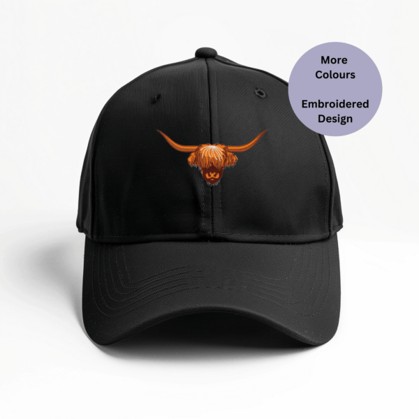 Scottish Highland cow head Cap