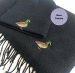 Embroidered Duck Scarf and beanie hat set
