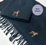 Boxer Dog Scarf and Beanie Hat Set