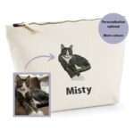 Custom Pet Accessory Bag, Personalized Pet Bag, Embroidered Accessory Bag, Custom Pet Portrait Bag, Cotton Canvas Bag, Travel Essentials Bag, Makeup Organizer, Pet Treat Bag, Customizable Gift, Durable Canvas Bag, Pet Lover Gift, Personalized Pet Gift, Multi-Functional Bag, Pet Essentials Organizer, Custom Embroidery Bag