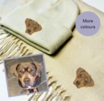 Pet embroidered Scarf and Hat Set, Custom Pet Embroidery, Personalized Winter Accessories, Pet Beanie Hat, Pet Scarf Set, Custom Pet Portrait Gifts, Cozy Winter Pet Outfit, Unique Pet Gifts, Custom Winter Set for Pets, Embroidered Pet Accessories, Warm and Stylish Pet Wear, Customised Pet Winter Gear, Handmade Pet Accessories, Adorable Pet Winter Set, Pet Lover Gifts, One-of-a-Kind Pet Accessories