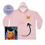 Embroidered Pet Hooded Blanket, Custom Pet Portrait Blanket, Personalized Pet Gifts, Oversized Pet Hoodie, Cozy Pet Lover Gifts, Custom Embroidered Blanket, Sentimental Pet Gifts, Unique Pet Lover Presents, Practical Pet Accessories, Heartwarming Pet Keepsakes, Customised Pet Hoodies, Animal Lover Blanket, Pet Lover Gift Ideas, Warm and Personalized Gifts, Bond with Your Pet