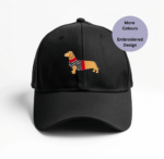 Dachshund Cap, Sausage Dog Cap, Embroidered Cap, Dog Lover Gift, Dachshund Accessories, Unisex Cap, Stylish Everyday Hat, Pet-Themed Cap, Dog Walking Hat, Adjustable Fit Hat, Unique Dog Lover Gift, Birthday Gift Idea, Holiday Gift Idea, Trendy Headwear, Dachshund Enthusiast Gift