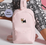 Yorkshire Terrier Rucksack with embroidered Yorkshire Terrier design, personalised with a name, perfect for dog walkers and pet lover