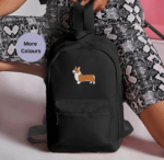 Personalised Corgi Dog Rucksack - Mini backpack for dog walkers and Corgi lovers, perfect for carrying essentials.
