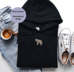 Sloth Embroidered Hoodie in soft fabric, featuring a detailed sloth embroidery design on the chest, perfect for sloth lovers and casual wear.