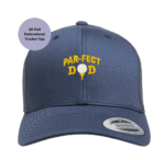 3D Puff Golf Trucker Cap, Par-Fect dad embroidered design