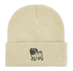 embroidery beanie, pug beanie, pug hat, dog lover hat, winter beanie, cozy hat, knit beanie, embroidered hat, unisex beanie, cute beanie, pug gift, dog mom gift, dog dad gift, pet lover gift, pug lover, animal embroidery, pug apparel, dog owner gift, gift for dog lovers, minimalist beanie, aesthetic hat, cozy winter fashion, embroidered design, casual streetwear, cute accessory, cozy style, handmade beanie, custom embroidered hat, personalized gift, small business, eco-friendly fashion, winter accessories