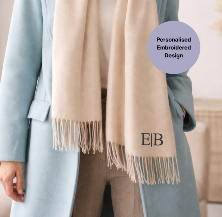 Personalised Embroidered Winter Scarf