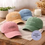Add your text embroidered vintage cap