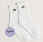 hedgehog embroidered socks